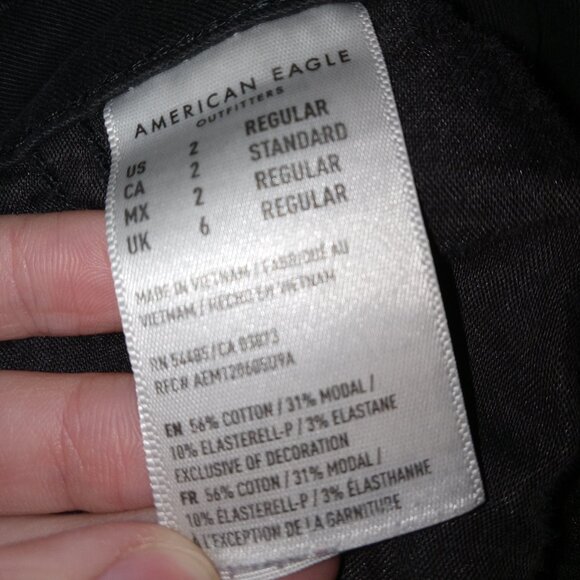 American Eagle superstretch black jeggings - Picture 2 of 4
